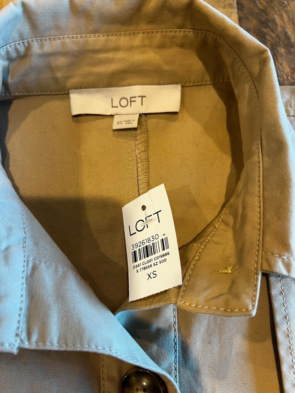 NWT LOFT Cape Style Trench Jacket XS Tan Minimalist Capsule Chic - Picture 4 of 7